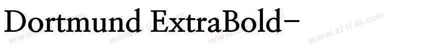Dortmund ExtraBold字体转换